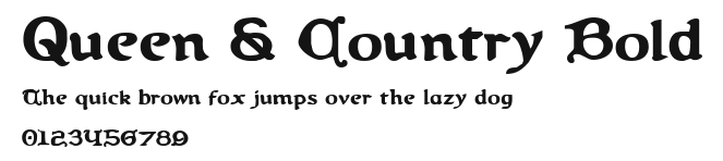 Queen & Country Bold Preview