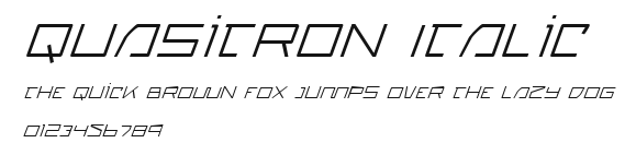 Quasitron Italic Preview