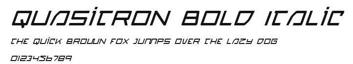 Quasitron Bold Italic Preview