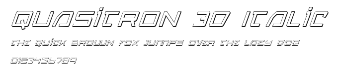 Quasitron 3D Italic Preview