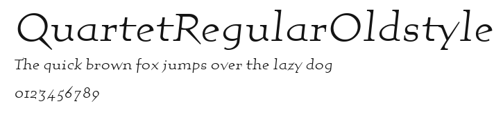 QuartetRegularOldstyle Preview