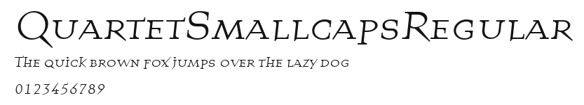 QuartetSmallcapsRegular Preview