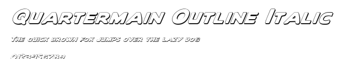 Quartermain Outline Italic Preview