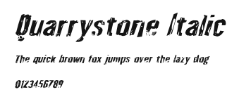 Quarrystone Italic Preview
