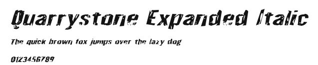 Quarrystone Expanded Italic Preview