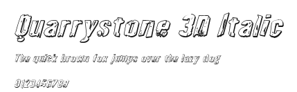 Quarrystone 3D Italic Preview