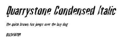Quarrystone Condensed Italic Preview