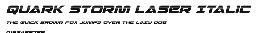 Quark Storm Laser Italic Preview
