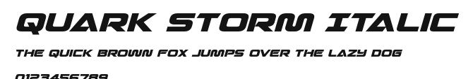 Quark Storm Italic Preview