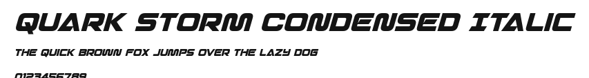 Quark Storm Condensed Italic Preview