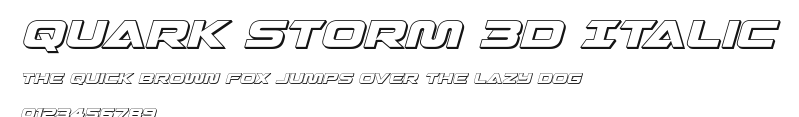 Quark Storm 3D Italic Preview