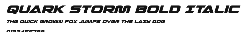 Quark Storm Bold Italic Preview
