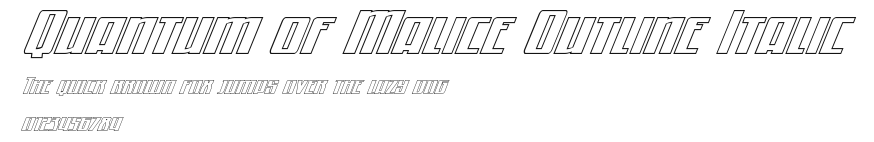 Quantum of Malice Outline Italic Preview