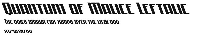 Quantum of Malice Leftalic Preview