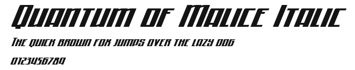 Quantum of Malice Italic Preview