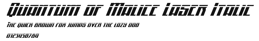 Quantum of Malice Laser Italic Preview