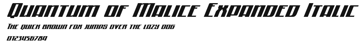 Quantum of Malice Expanded Italic Preview