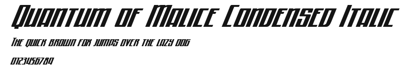 Quantum of Malice Condensed Italic Preview
