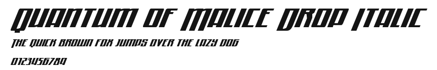 Quantum of Malice Drop Italic Preview