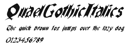 QuaelGothicItalics Preview