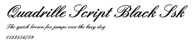 Quadrille Script Black Ssk Preview