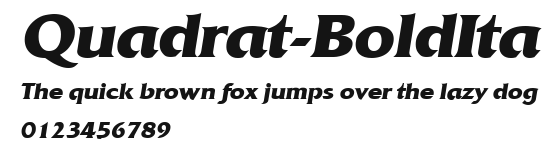 Quadrat-BoldIta Preview