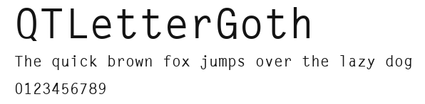 QTLetterGoth Preview