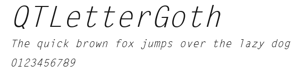 QTLetterGoth Preview