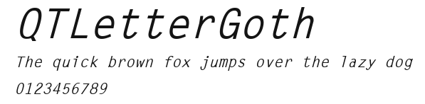 QTLetterGoth Preview