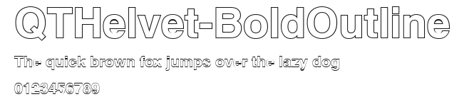 QTHelvet-BoldOutline Preview