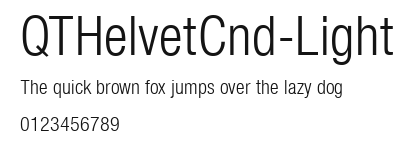 QTHelvetCnd-Light Preview