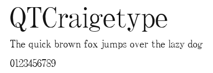 QTCraigetype Preview
