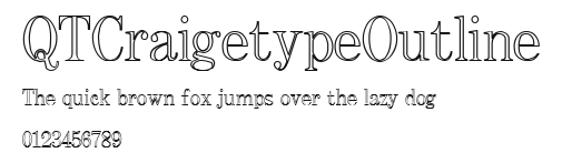 QTCraigetypeOutline Preview