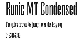 Runic MT Condensed Preview