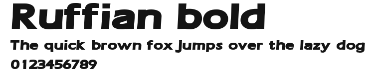 Ruffian bold Preview