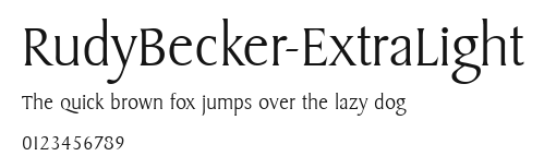 RudyBecker-ExtraLight Preview