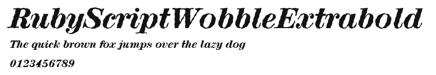 RubyScriptWobbleExtrabold Preview