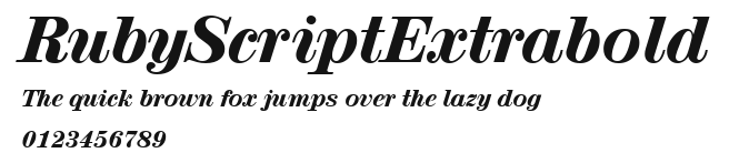 RubyScriptExtrabold Preview
