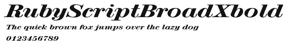 RubyScriptBroadXbold Preview