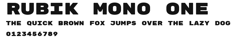 Rubik Mono One Preview