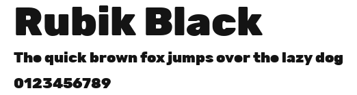 Rubik Black Preview
