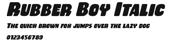 Rubber Boy Italic Preview