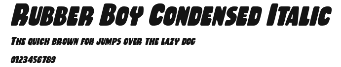 Rubber Boy Condensed Italic Preview