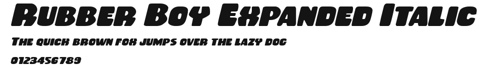 Rubber Boy Expanded Italic Preview