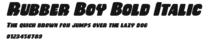 Rubber Boy Bold Italic Preview