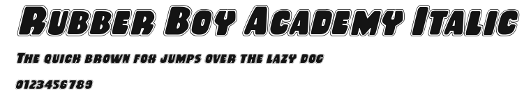 Rubber Boy Academy Italic Preview