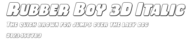 Rubber Boy 3D Italic Preview