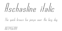 Rschasline italic Preview