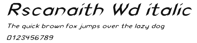 Rscanaith Wd italic Preview