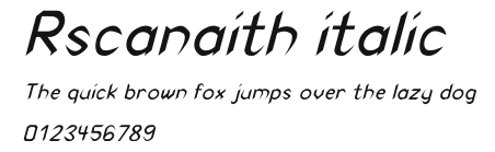 Rscanaith italic Preview